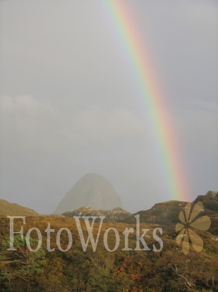 Arc-en-ciel sur Suilven, Ecosse