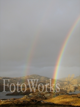 Double rainbow over Stoer, Scotland