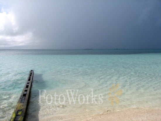 Threatening sky over the Islet Caret