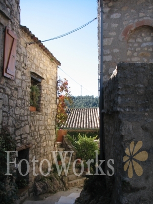 A small street in Les Matelles, Hérault