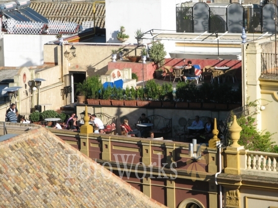 A sunny terrace