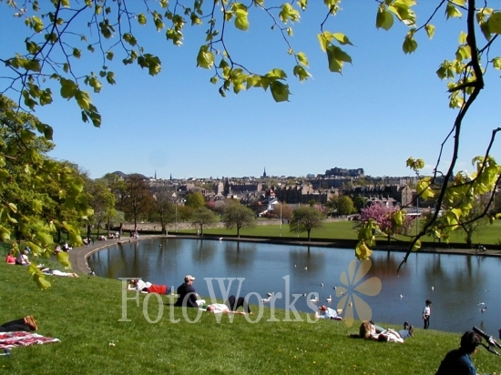 Vue du jardin botanique sur Edimbourg